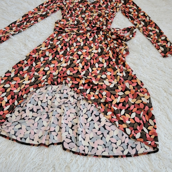 Talbots Long Sleeve Faux Wrap Midi Dress Sz 4P - Picture 7 of 9